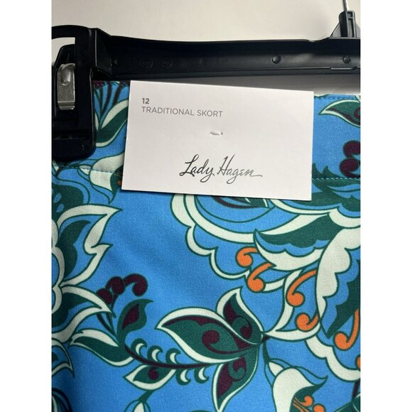 NEW GOLF Skort LADY HAGEN Fashion Scarf Print Skirt Womens Size 12 Multicolor - Picture 4 of 9